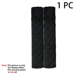 Luxurious Soft Velvet Seat Belt Covers - Comfortable and Adjustable (Black)