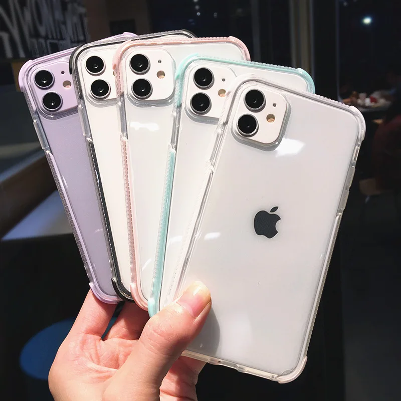 Mkeke - Funda compatible con iPhone 11 de 6.1 pulgadas, transparente, con  amortiguación de impactos