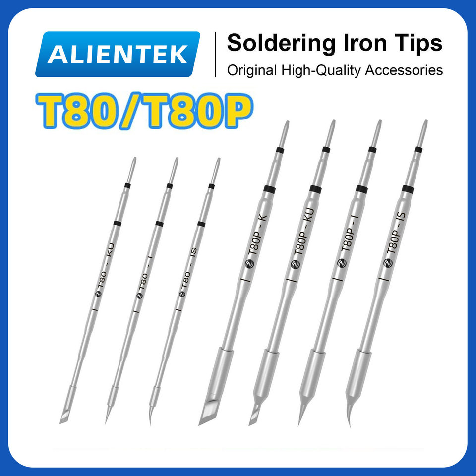 ALIENTEK T80 T80P Original Press-on Tip for Soldering Iron Station C210 C245 Tips Welding Equipment Tools Cautin Sting Kits HS02
