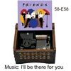 Sitcom Friends Wooden Music Box DIY Musical I Will Be There for You Mechanical Friendship Souvenir Christmas Party New Year Gift 6