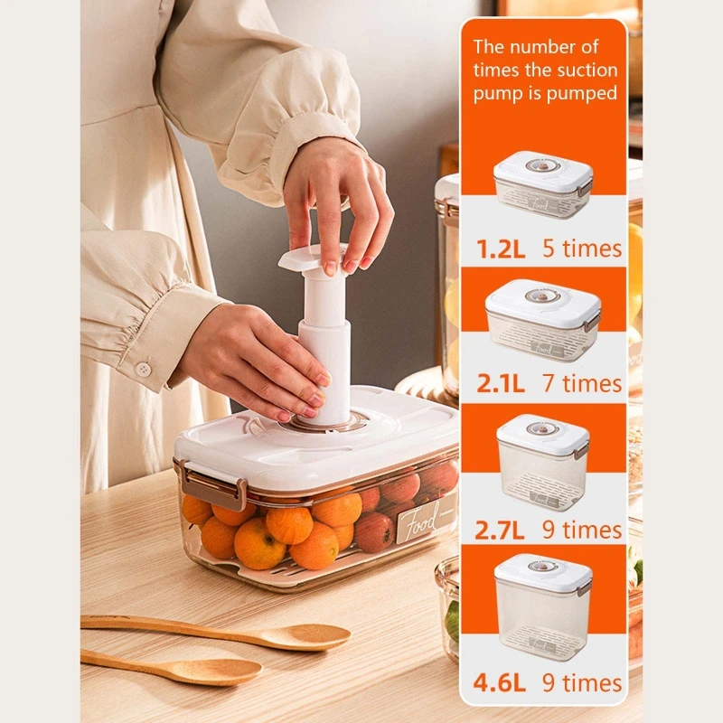 White Dolphin Circle Rectangle Square Vacuum Container Crisper