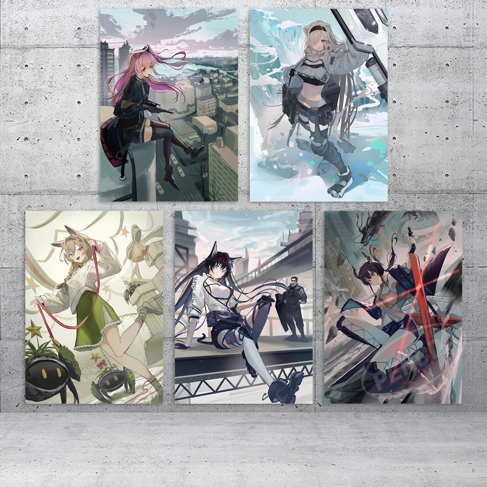 

Canvas Prints Arknights Poster Fiammetta Home Decoration Frostleaf Painting Heavyrain Wall Art Game Picture Modular Living Room