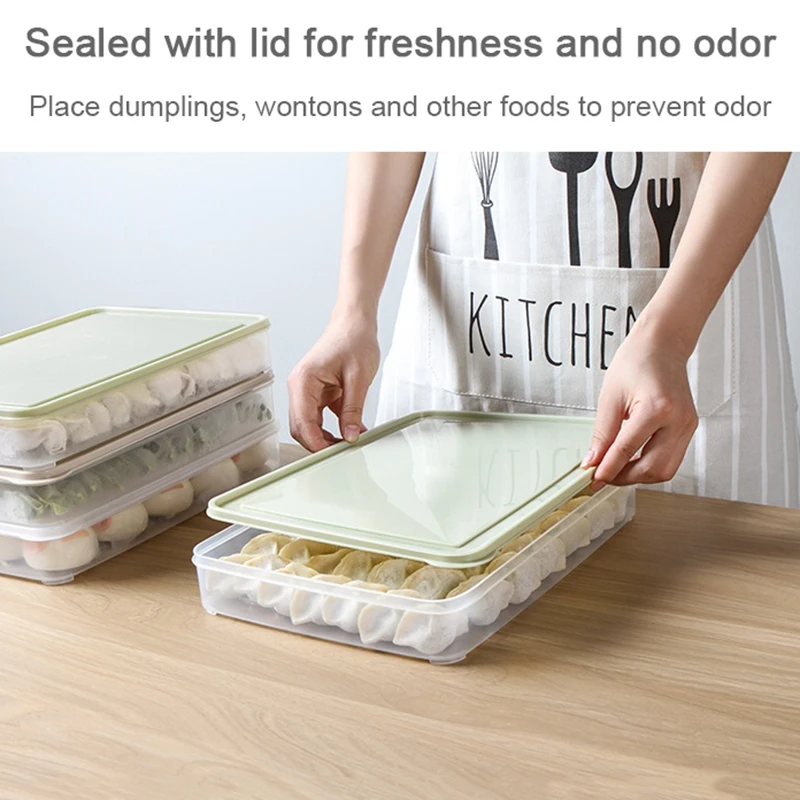 Domestic Refrigerator Quick Frozen Water Dumpling Storage Box Food Freezer Box Box Kitchen Accessories Preservation Sealed Box 6
