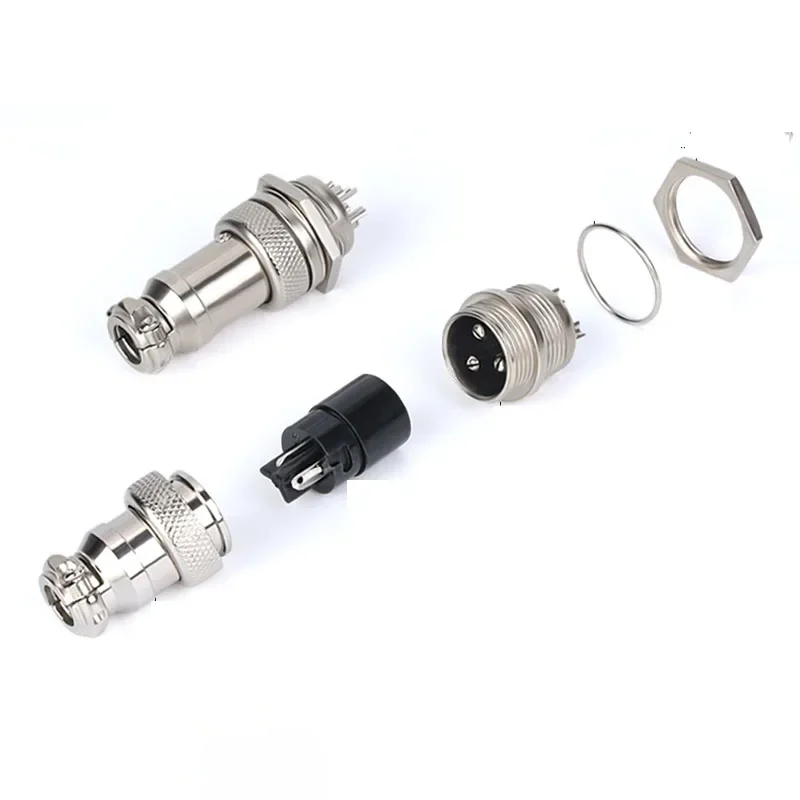 5/10/100Set GX12 GX16 GX20 2 3 4 5 6 7 8 9 10 12 14 15 Pin Docking Aviation Plug Socket Waterproof Circular Connector 3