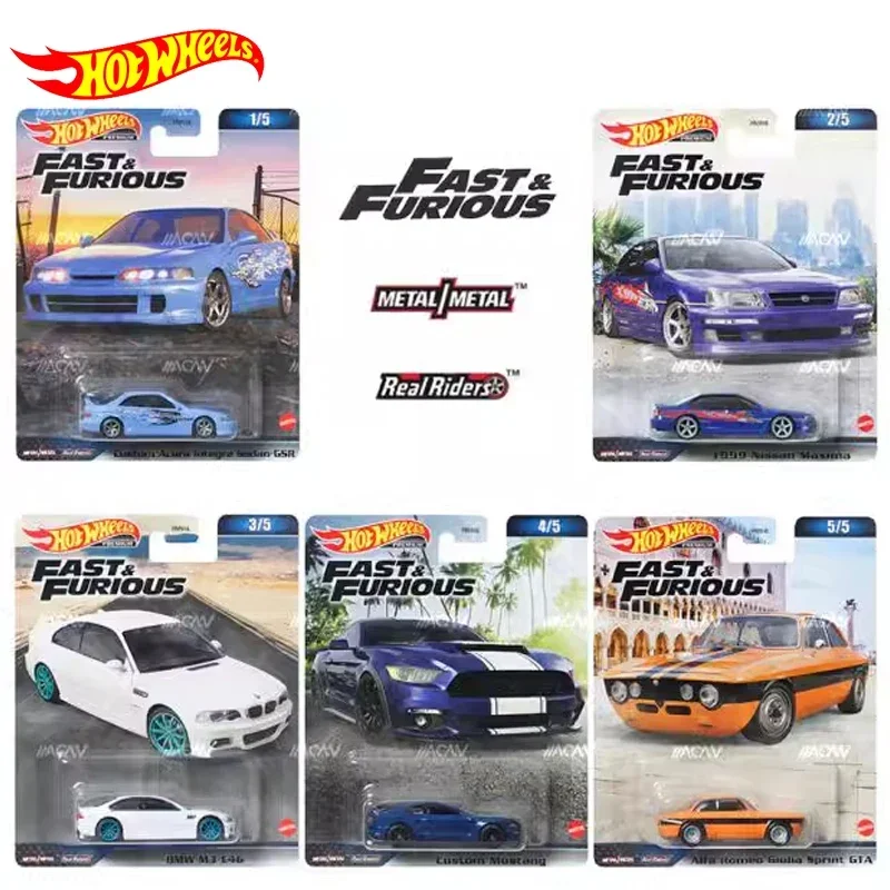 Genuine Hot Wheels Premium Car Fast & Furious 1:64 Diecast Giocattoli Per Bambini Ragazzi Per Ragazzi Custom Mustang Alfa Romeo Giulia Sprint