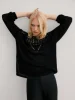 Ethereal MD 2024  autumn new style of Loose version hollow-out design sense solid color long-sleeved sweater 3