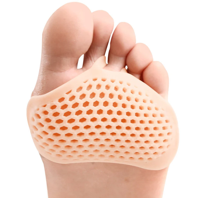 

5Pairs Anti-Slip Foot Pain Relief Orthotics Forefoot Shoe Cushions Half-Size Pad Gel Toe Sparator Silicone Honeycomb Insoles