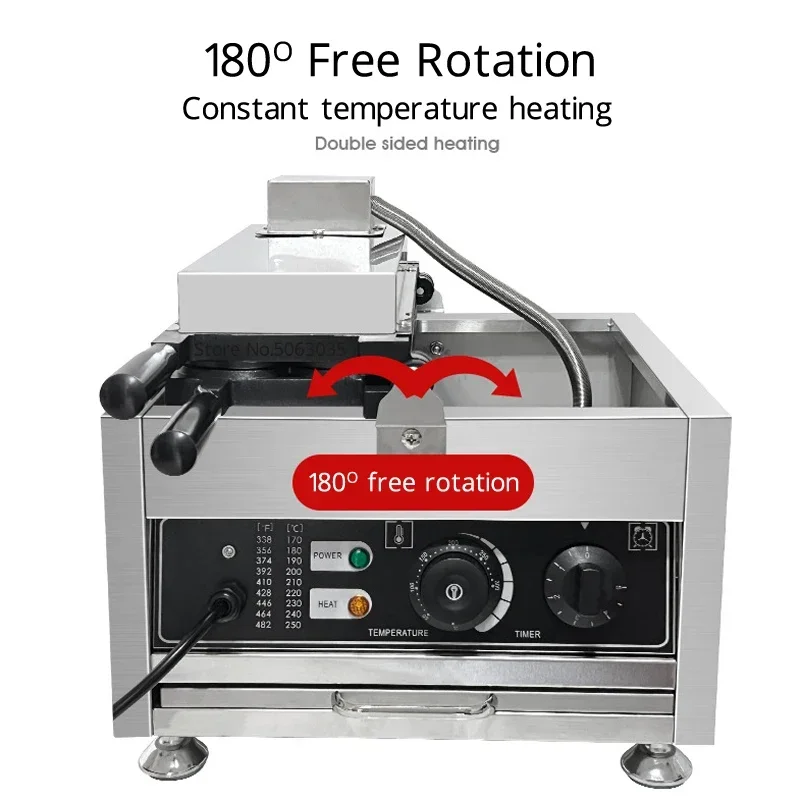 110V/220V Egg Waffle Machine Commercial Waffle Maker 12 Holes Egg Shape Pastry Baking Machine 4