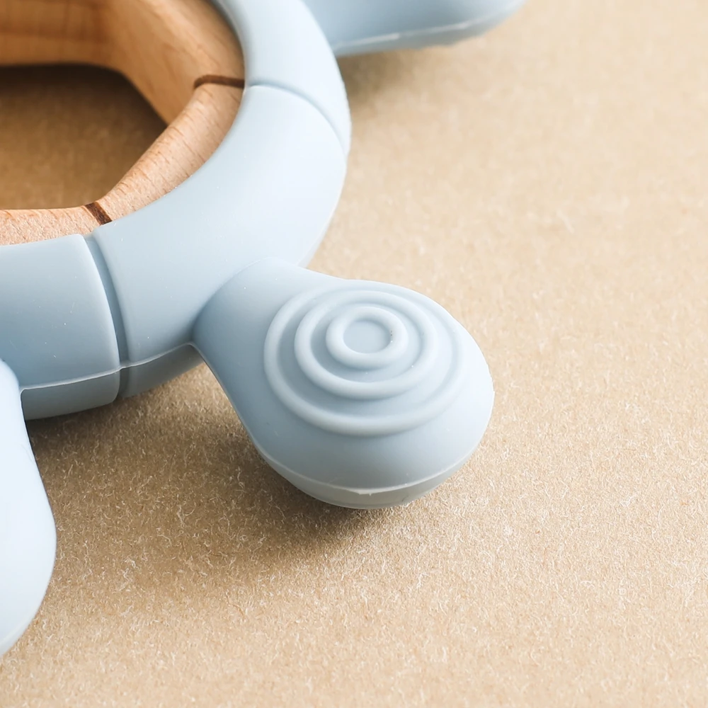Babyspielzeug Silikon Baby Beißring Schildkrötenring Spielzeug 0-12 Monate Zubehör Silikon Babyprodukte Beißring Kein BPA Neuartiger Beißring – Detail 13