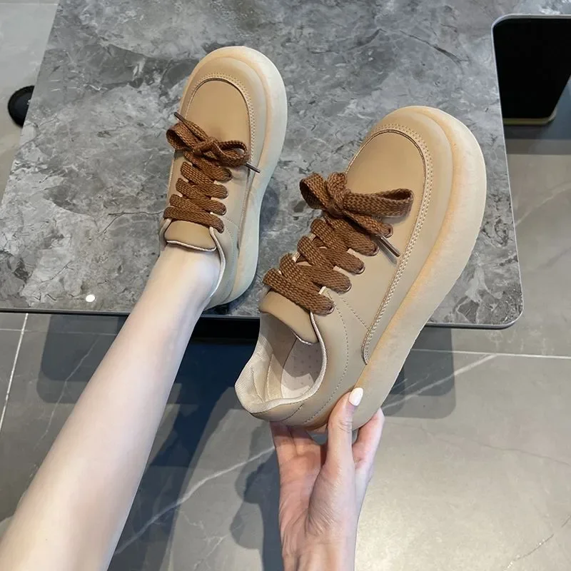 2023 New Style Spring Autumn New Thick-soled Students Casual  Sports Trend Sneakers Tennis Flat Platform Zapatillas De Deporte