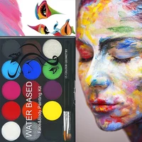 15 Color Face Painting Kit Body Makeup Non Toxic Water Paint Oil with Brush for Christmas Halloween Fancy Carnival Vibrant Party 2