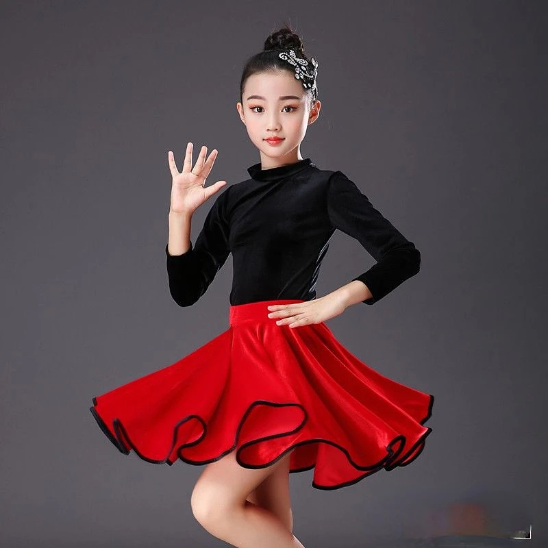 2023 Children's Day Latin Dance Dress Kids Dresses for Girls Cha Cha Rumba  Samba Jive Vestidos Dance Costume Ballrom Dancing A10 - AliExpress