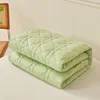 2025 New Solid Color Cotton Waterproof Bed Hat TPU Layer Green Mattress Cover Breathable Skin Friendly with Elastic Bedspread 6