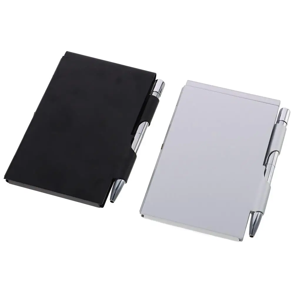 Sleek Aluminum Pocket Notebook with Pen and Refillable Pages