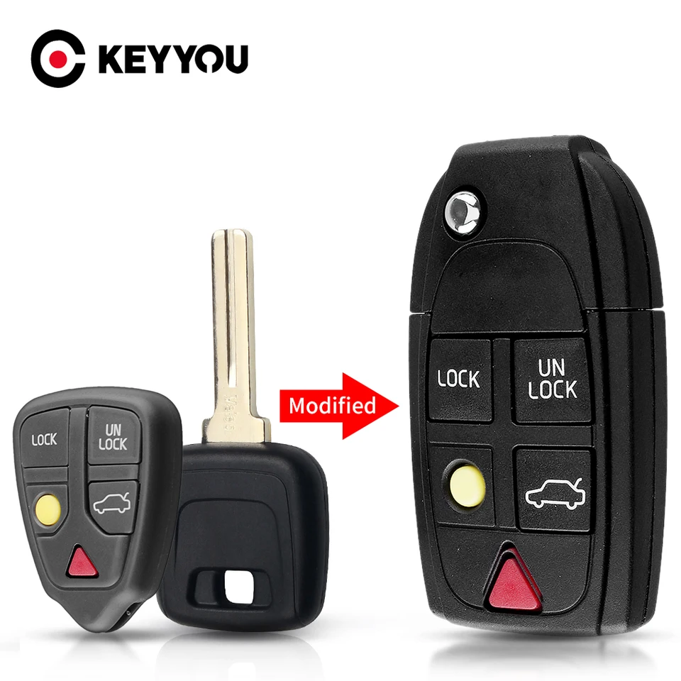 Ontto Coque De Clé De Voiture Pour Volvo S60 S90 XC40 XC60 XC90 V60 V90 S60 S90 T5 T6 T8 Polestar 1 2 Télécommande Porte-clés En Cuir Et Métal Étui De Protection