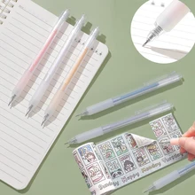 

5Pcs Press Utility Knifes Morandi Letter Opener Manual Paper Cutting Carving for Craft Wrapping Box Art DIY Tool School Supplies