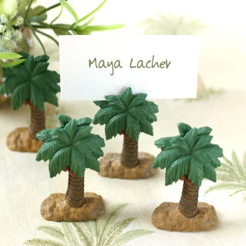 

(10 pieces/lot) Palm Tree Wedding Place Card holder Party Favors For Outdoor Wedding decorations and Bridal shower Party Gifts