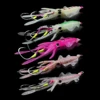 ZYZ Soft Squid String Hook with Double Sea Fishing Hooks Saltwater Boat Fishing Fakebait Hooks Luminous String Hook Tackle