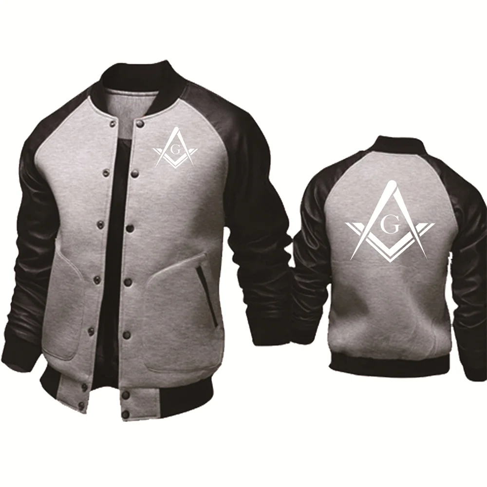 Men's Jacket Mason Freemasonry Printing Casual Baseball Jacket HipHop Outwear High Quality Spring Autumn Baseball Uniform 3