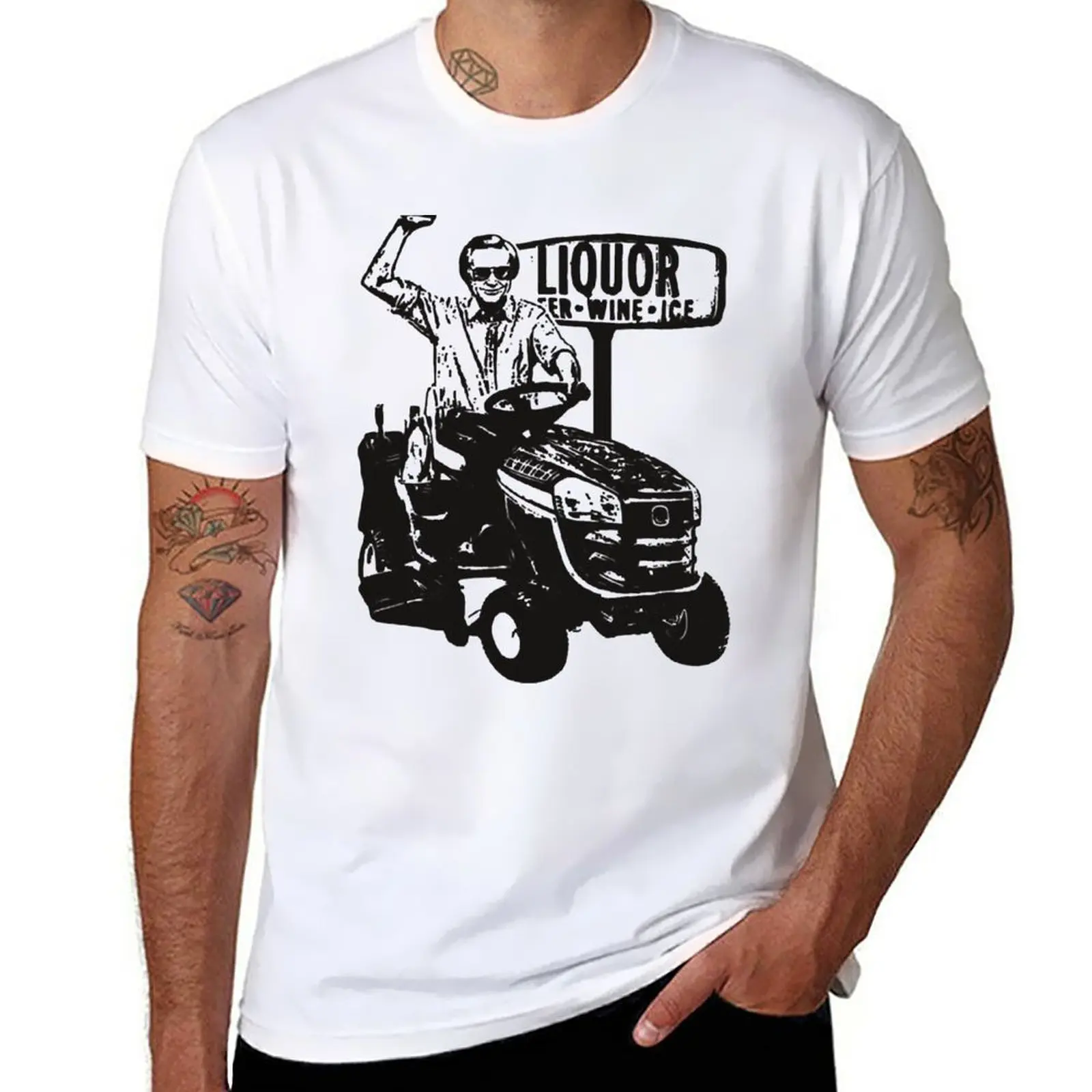 New George Jones Magliette George Jones Riding Lawn Mow T-Shirt Maglietta Nera T-Shirt Vestiti Corti Per Uomo