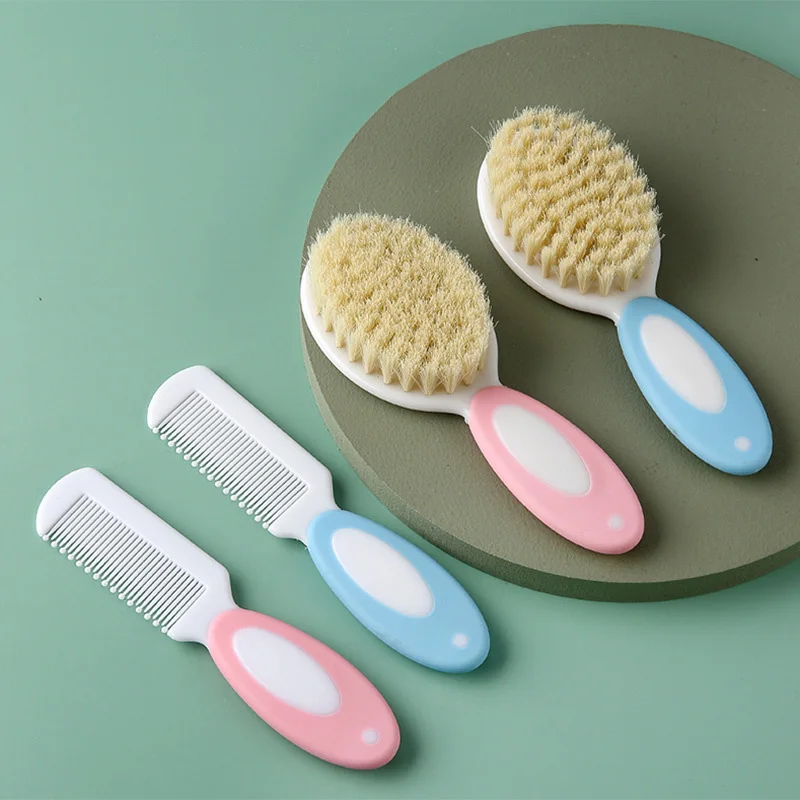 Baby Hair Brush Comb 2Pcs/set Anti-screw Edge Scalp Massager For Kids
