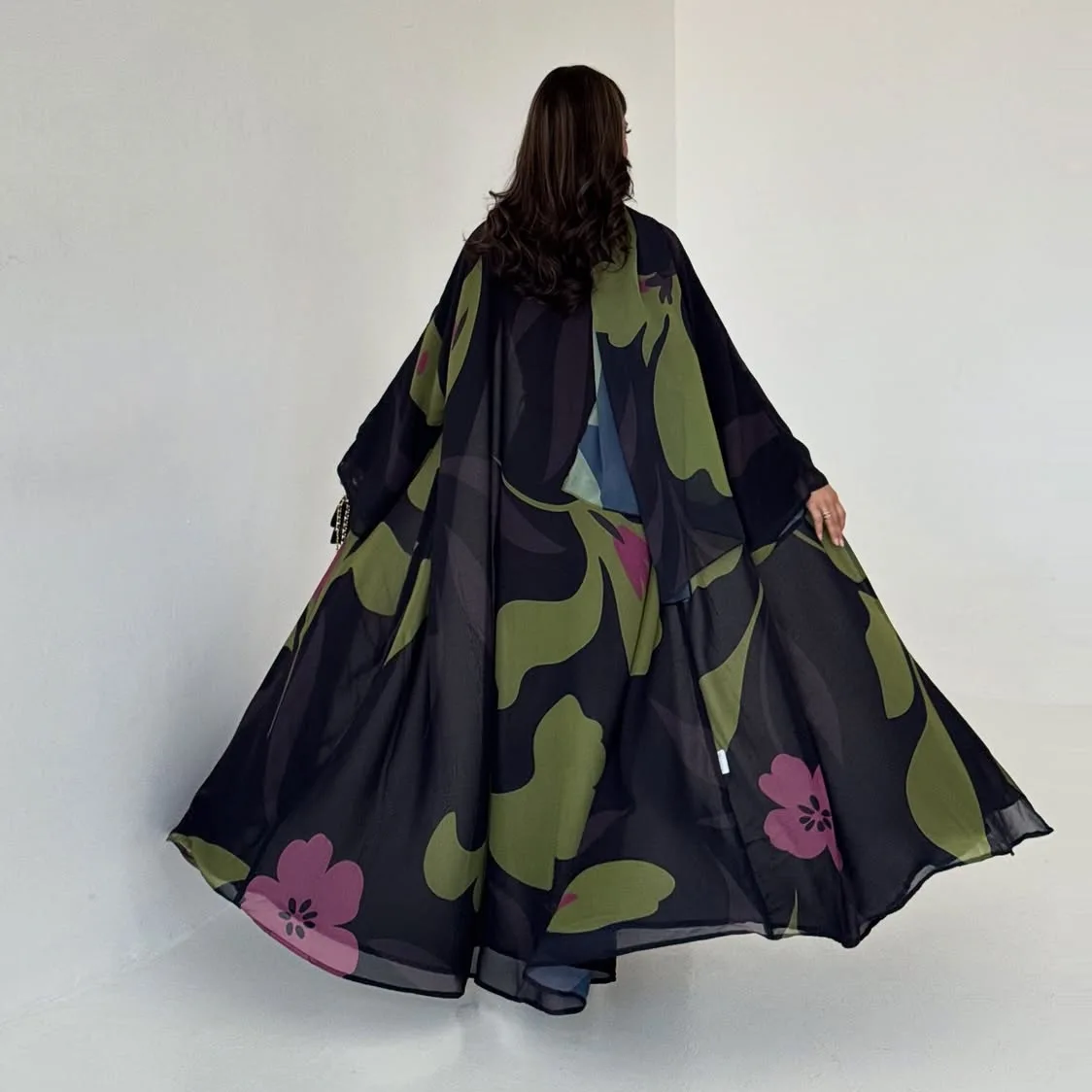 طقم ملابس إسلامية عربي من قطعتين للنساء، حجاب وعبا...