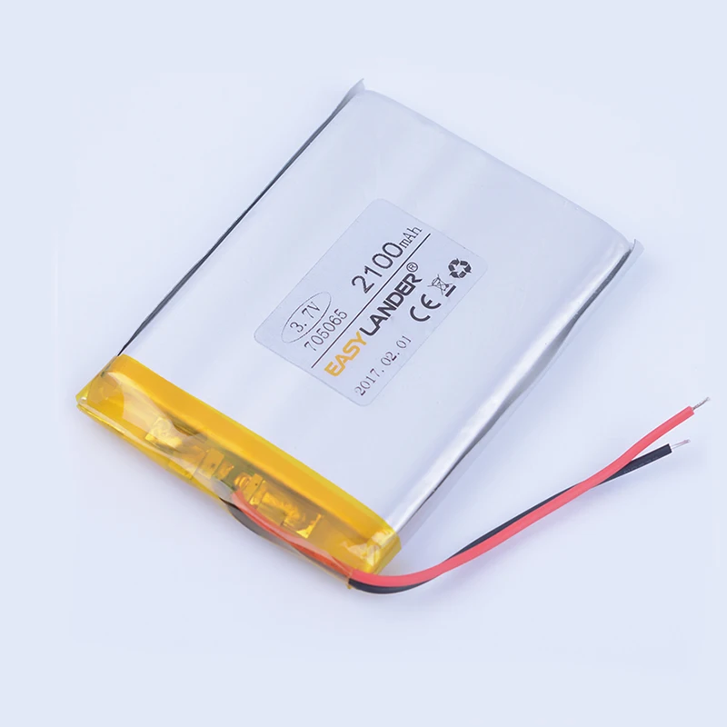 

705065 3.7V 2100mAh Rechargeable Li-Polymer Li-ion Battery For MP4 MP5 PDA GPS DVR tools tablet pc DVD power bank Speaker 694965