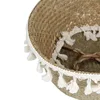 Boho Decor Wicker Baskets Storage Handmade tassels Storage Baskets Foldable Straw Wicker Rattan Seagrass Belly Garden Flower Pot 3