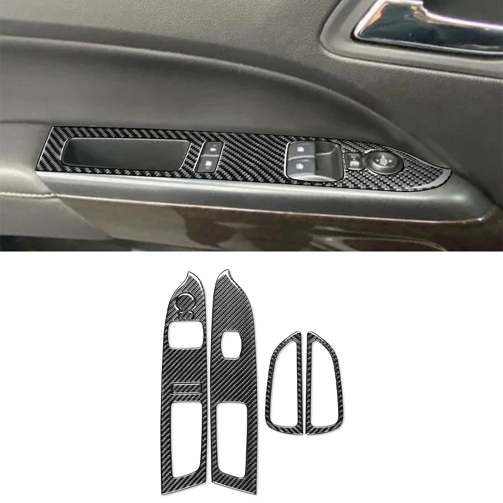 

Декоративная наклейка на панель стеклоподъемника для Chevrolet Колорадо, GMC, канистра 2015-2022, аксессуары для салона автомобиля, углеродное волокно