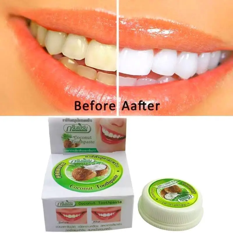 Coconut Oil Herbal Toothpaste Mint  Clove 10g for Whiter Teeth - Natural