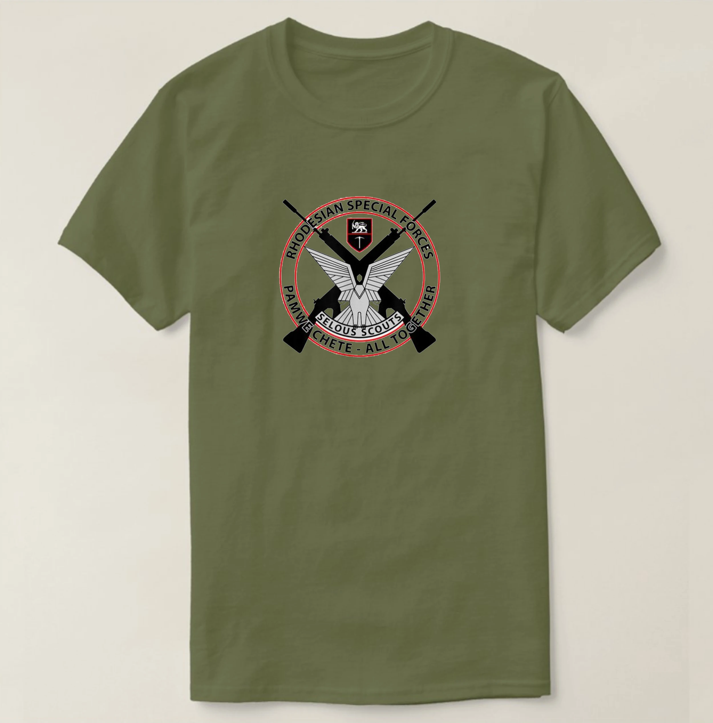 Selous Scouts FN FAL Rhodesian Special Forces T-Shirt Short Sleeve Casual Cotton O-Neck Summer Mens T-shirt Size S-3XL