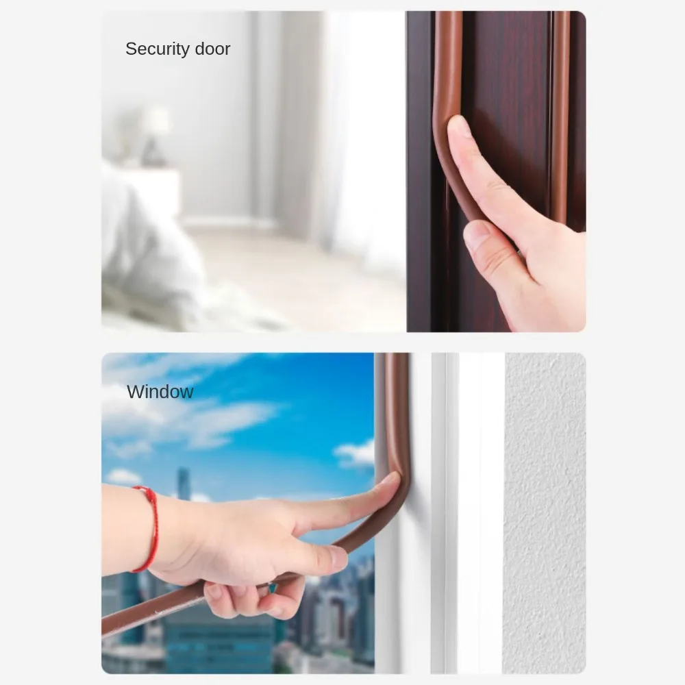 Description Picture 5 of itemNew Silicone Rubber Door Seal Strip 6Meters Flexible Seal Stopper Windproof D/E/I Type Weatherstrip Window