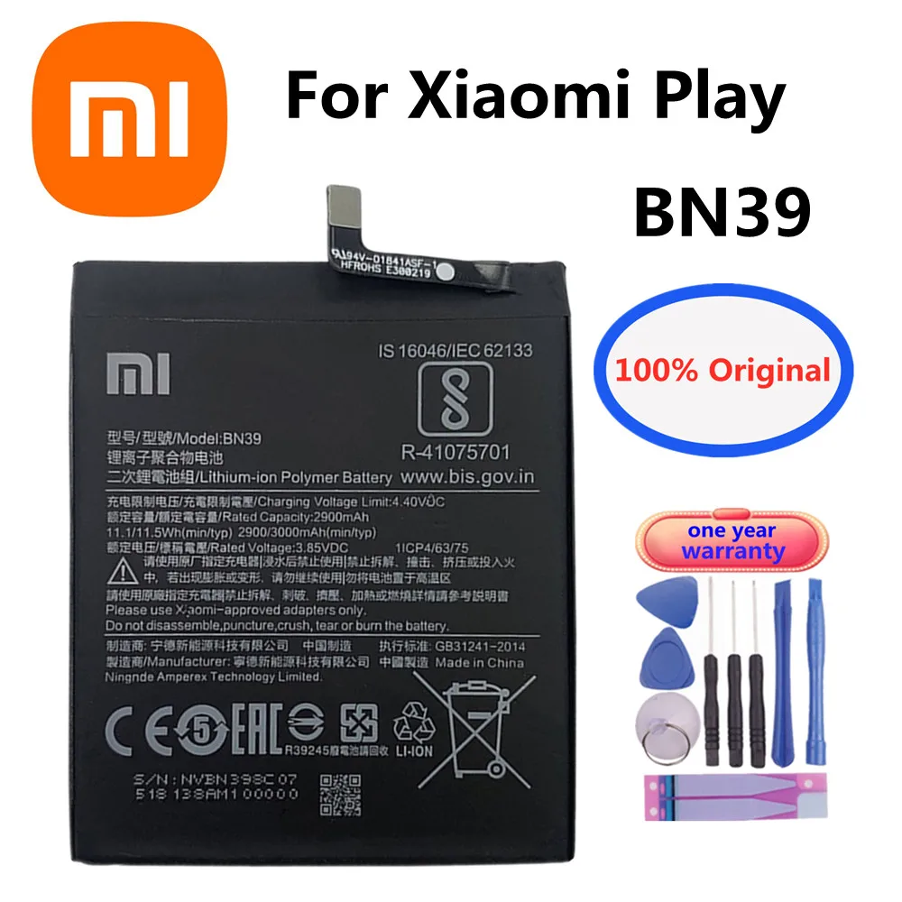

100% Original Xiao mi BN39 Replacement battery For Xiaomi Mi Play MiPlay High Quality Smart Cell Phone Rechargable Batteries
