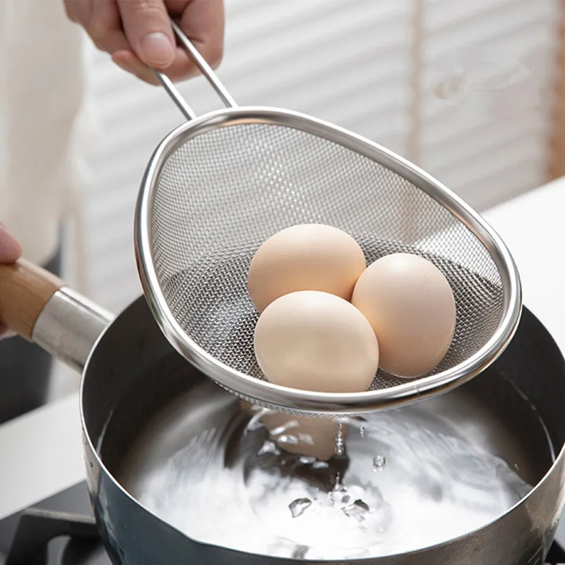 Stainless Steel Grids Skimmer Multifunctional Anti-slip Soup Oil Residue Filter Extra Large Drain Spoon Kitchen Cooking Tools
