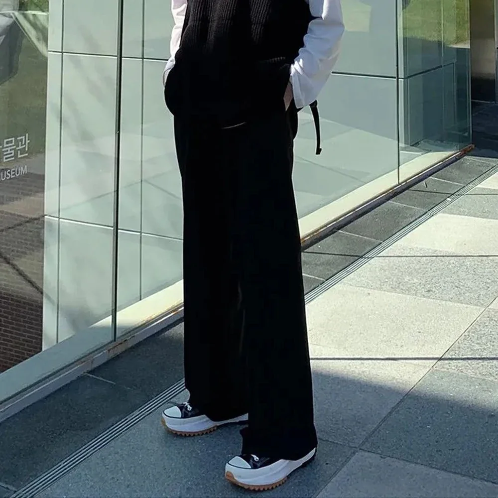 Mens Trousers British Style Light Casual Pants Autumn Versatile Simple Comfortable Straight Pants Men'S Clothing (No Belt)
