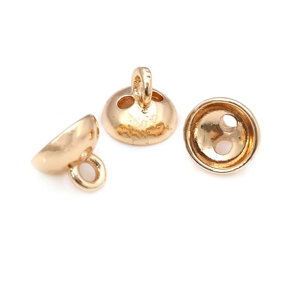 30 Uds., 4MM, 6MM, 18K, Color dorado, latón, cuerda de cuero, alambre, tapas de borlas, collar, accesorios de joyería Diy, sitio web oficial Rosediy - details 2