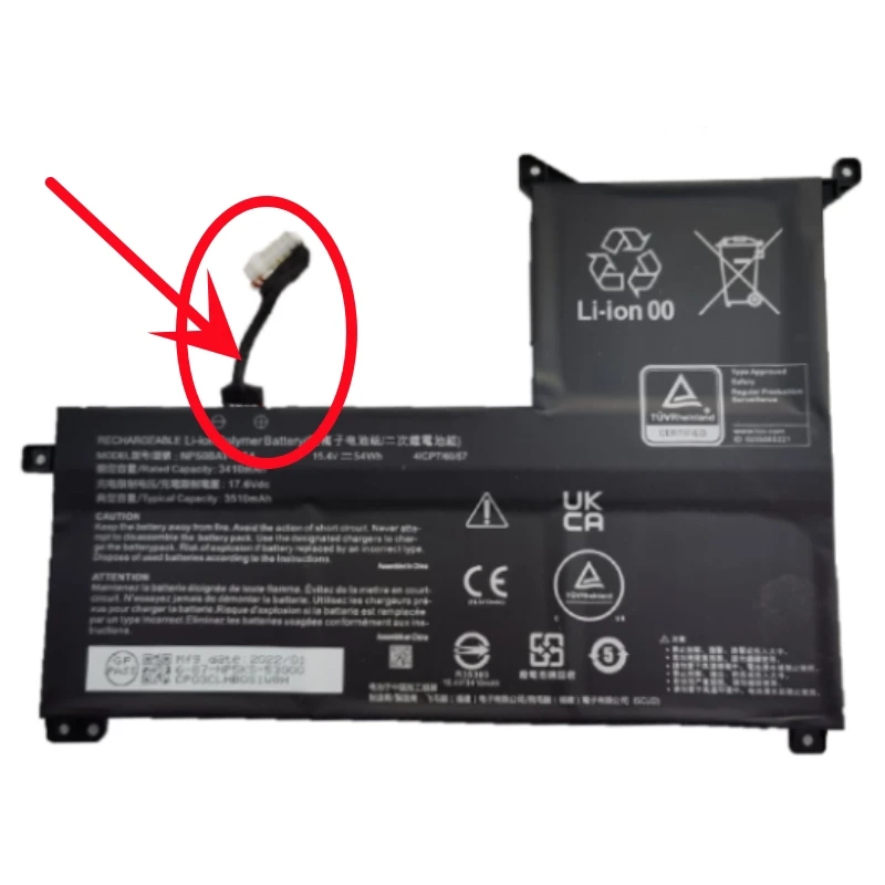 Bateria para Thunderobot tr 911m Hjk F117 Np50bat4 Np50bat-454 para Netbook Np70 X15 Xs2023 Xs22 X15at X17 At22 Schenker Focus 15 - Imagem 4