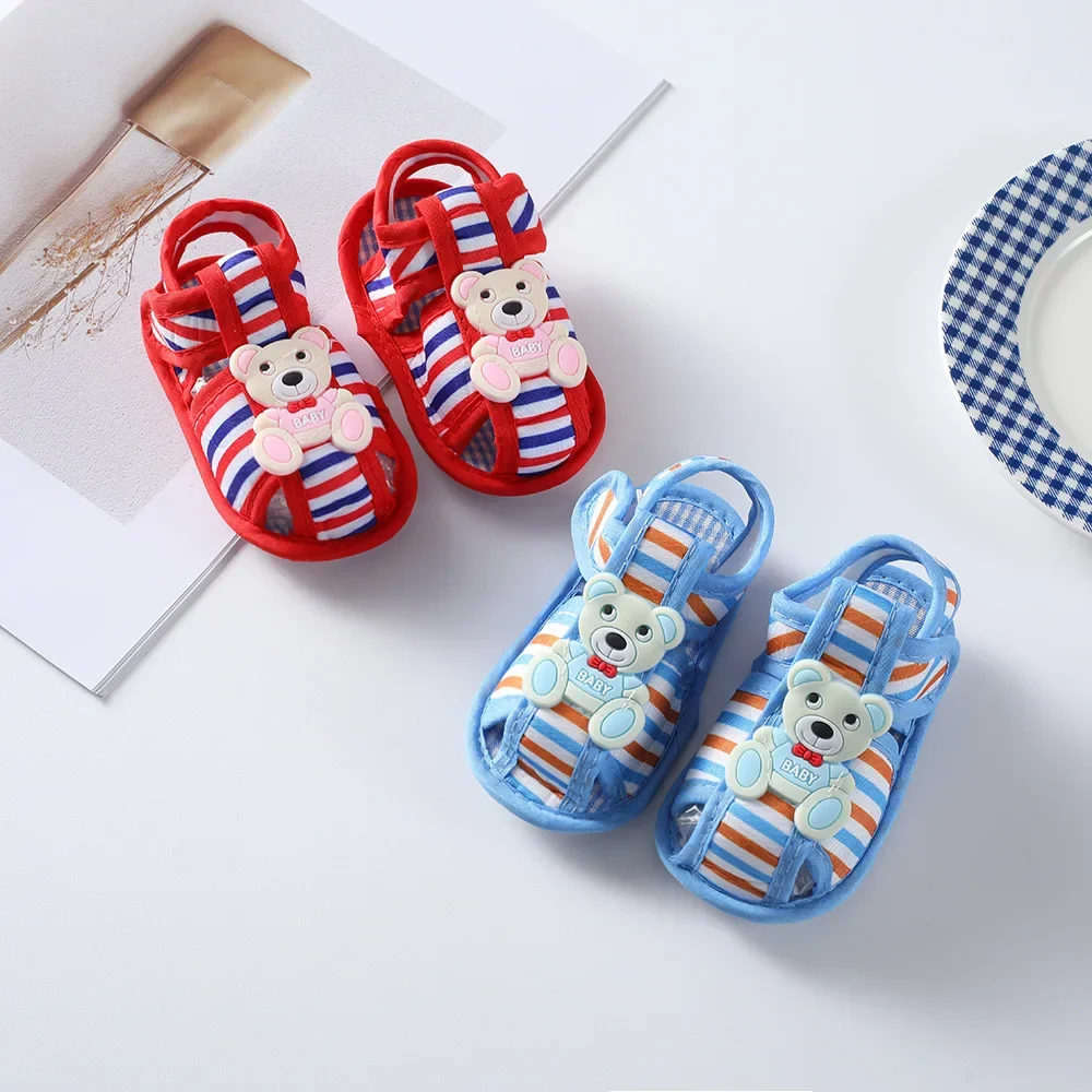 Newborn Kid Baby Girl Canvas Shoes Cartoon Sandals Summer Casual Hollow Soft Crib Baby Shoes First Prewalker Sandals Clogs kids sandals sandals and clogs baby sandals kids shoes clogs slippers