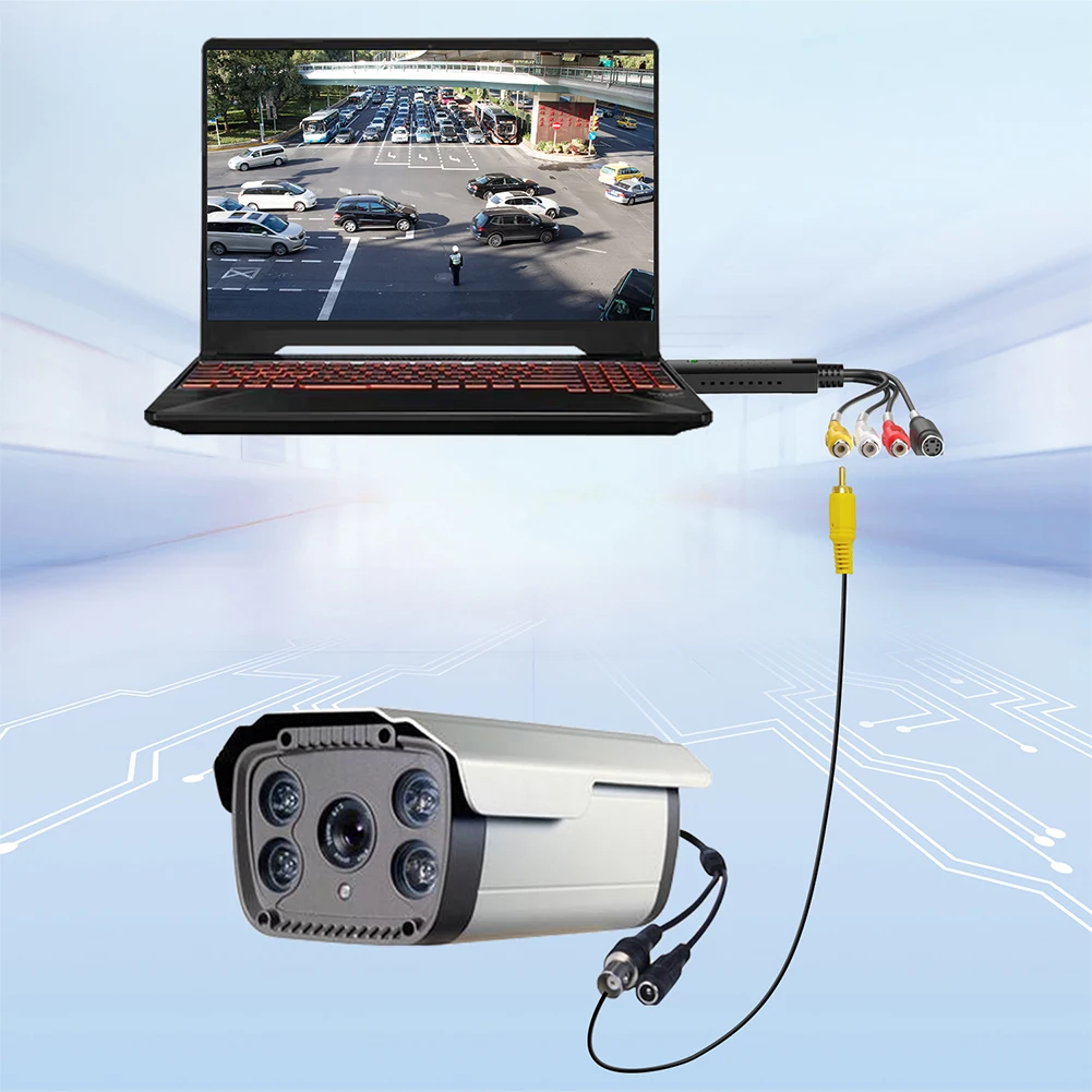 USB 2.0 Video Capture Card VHS VCR TV DVD Video Audio Converter Audio Capture Adapter Card USB 2.0 To AV Video Capture Adapter 2
