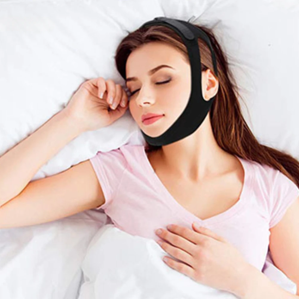 Hotsale Anti Snoring Chin Strap Stop Snore Device Adjustable Breathable Chin Rest Anti-noise Men Women LowerJaw Protection Belt
