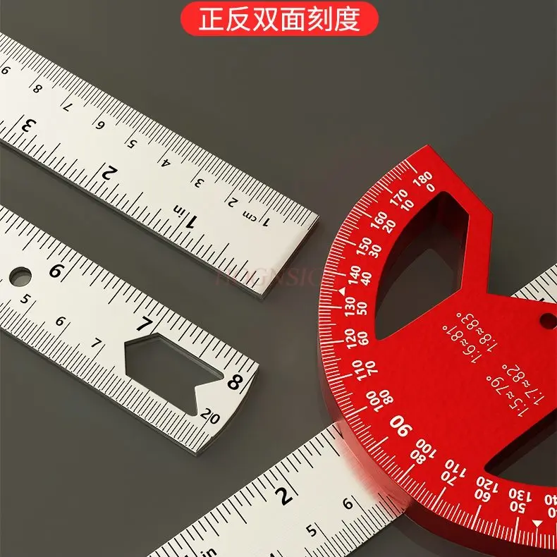 1개 다기능 각도자, 각도 게이지, 다목적 측정 조합, 마킹 룰러, 강력한 자석 각도 게이지