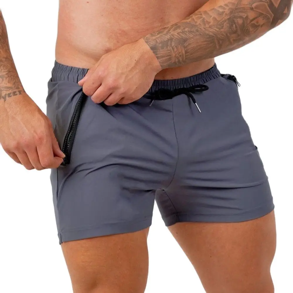 

Summer Bodybuilding Sport Shorts Men Casual Quick Dry Bermuda Gym Fitness Running Training Pants Male Beach Swim Trunks Bottoms