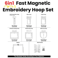 Magnetic Embroidery Hoops 8-in-1 for Juki Tajima SAI – Fast, No-Tension Hooping Frames - Image 2