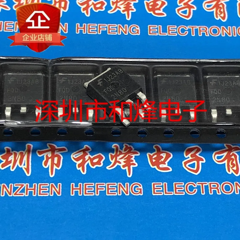

5 шт. FQD2N80 TO-252 800V 1.8A