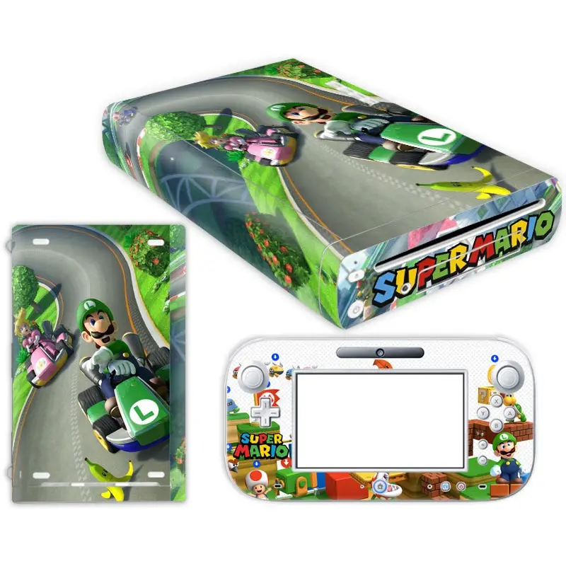 Super Luigi Mari Brothers Vinyl Cover For Nintend Wii U Console Controller Decal Game Accessories For Wii U Skin Sticker 