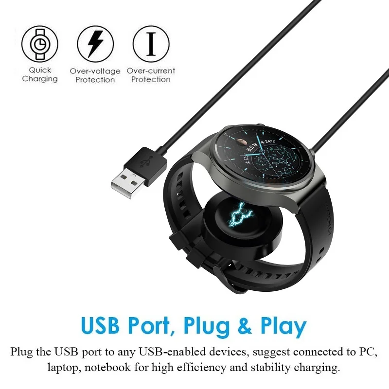 Para Huawei Watch GT Cyber Dock Cargador USB Cable De Carga Base Adaptador  GT3 Pro Nuevo/GT2/Runner Smartwatch