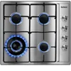 24 Inch Gas Cooktop 4 Burners, Built-in Stainless Steel Gas Hob, NG/LPG Dual Fuel Stovetop with Thermocouple 1