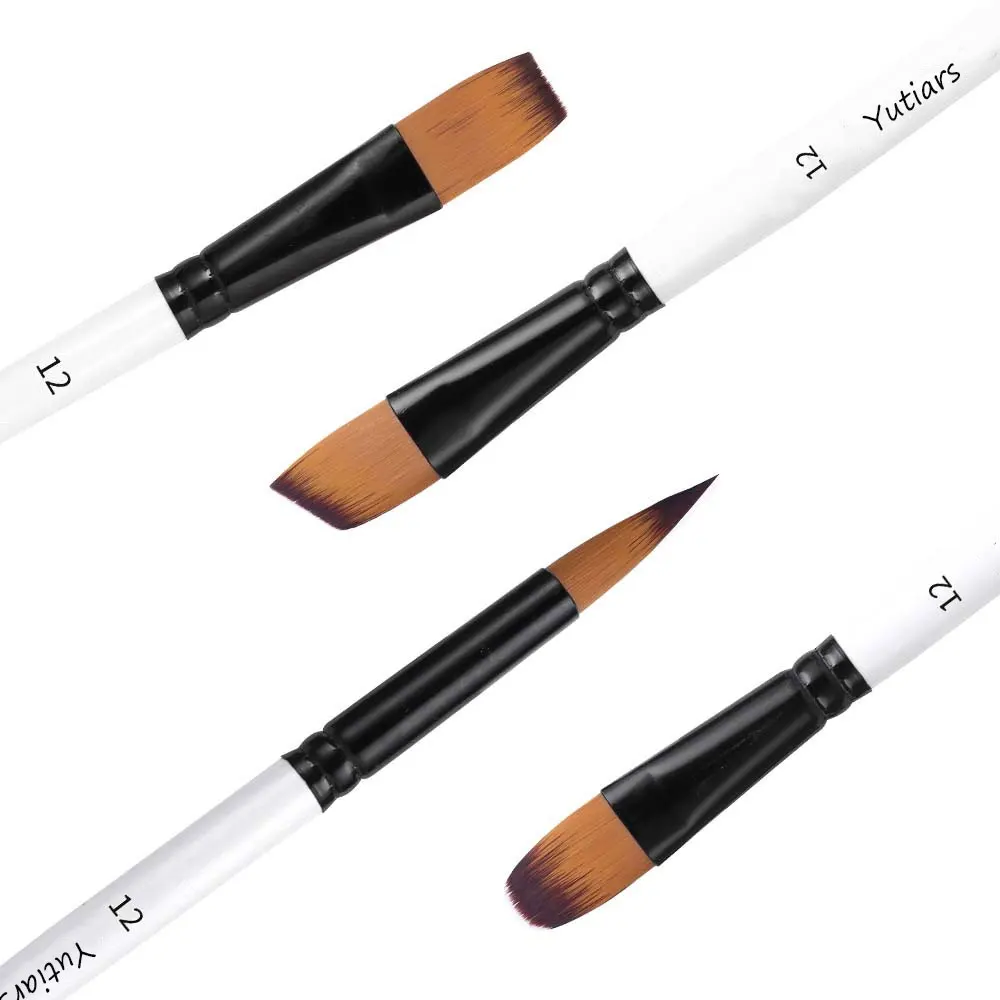 24/6pcs Artist Paint Brushes Set Nylon Tips Artist Paint Brushes For Acrylic Oil Watercolor Acrylic Painting Body Face Rock Art 4