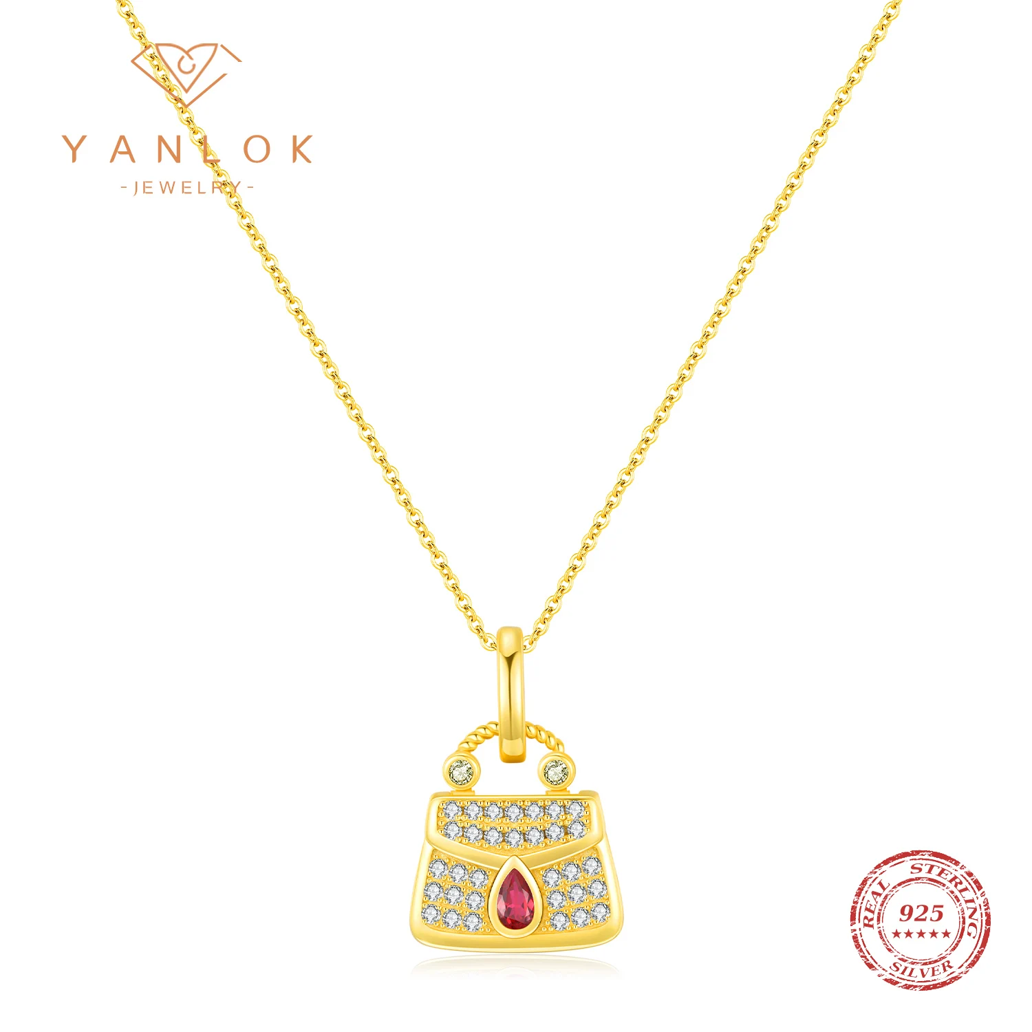 

Женское колье из серебра 925 пробы, с фианитом