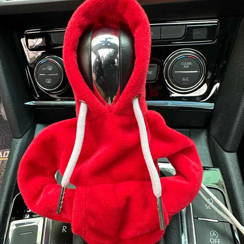 Plush Hoodies Car Gear Shift Knob Cover Manual Handle Gear Shift Decor  Hoodie Covers Manual Automatic Car Interior Accessories